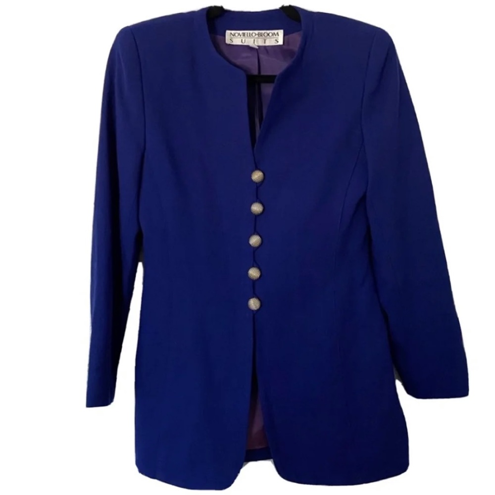 Vintage Noviello Bloom Suits Cobalt Blue Classic Jacket